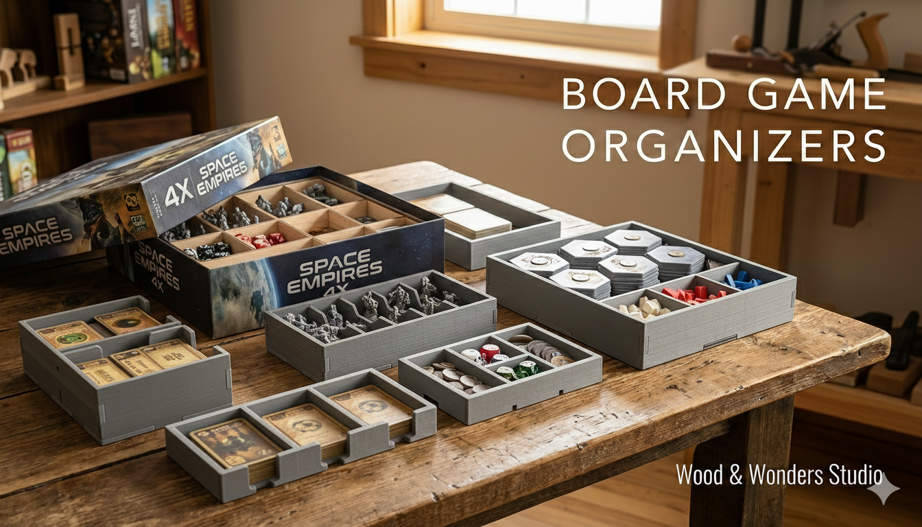 GMT Game Organizers, 3D Printed Inserts for Faster Setup and Clean